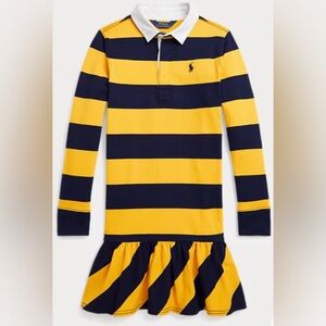 Polo Ralph Lauren Striped Cotton Jersey Rugby Dress